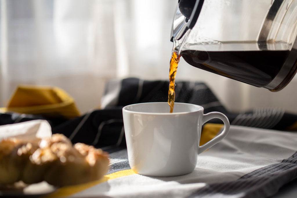 Pouring morning coffee - harming your sleep cycle concept